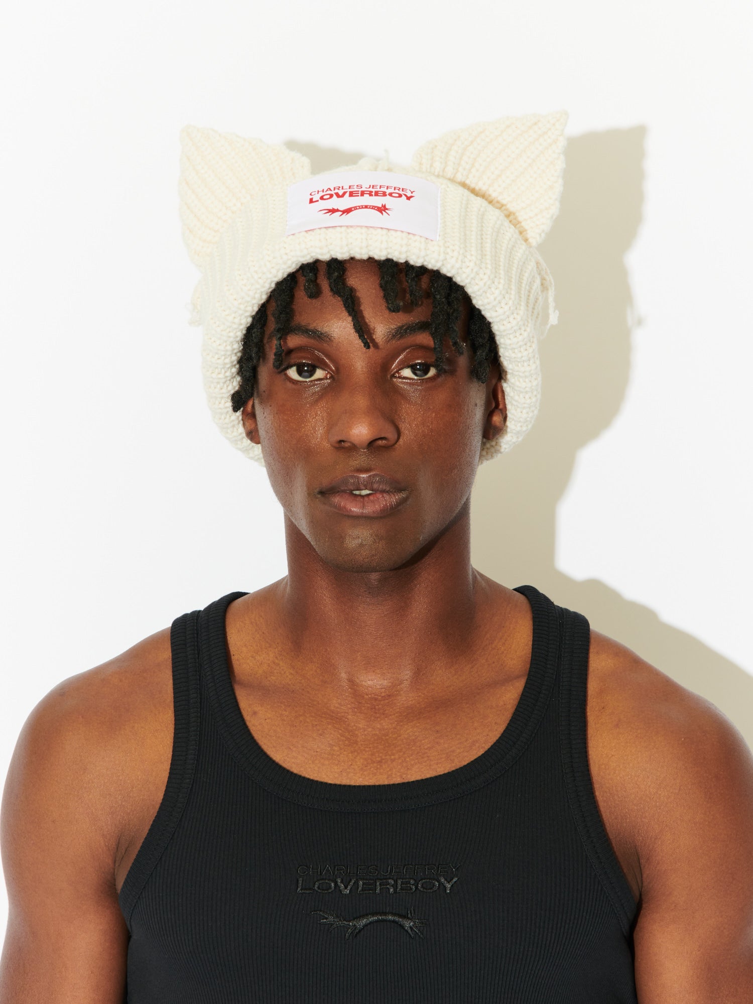 CHUNKY EARS BEANIE IN ECRU - Image 3