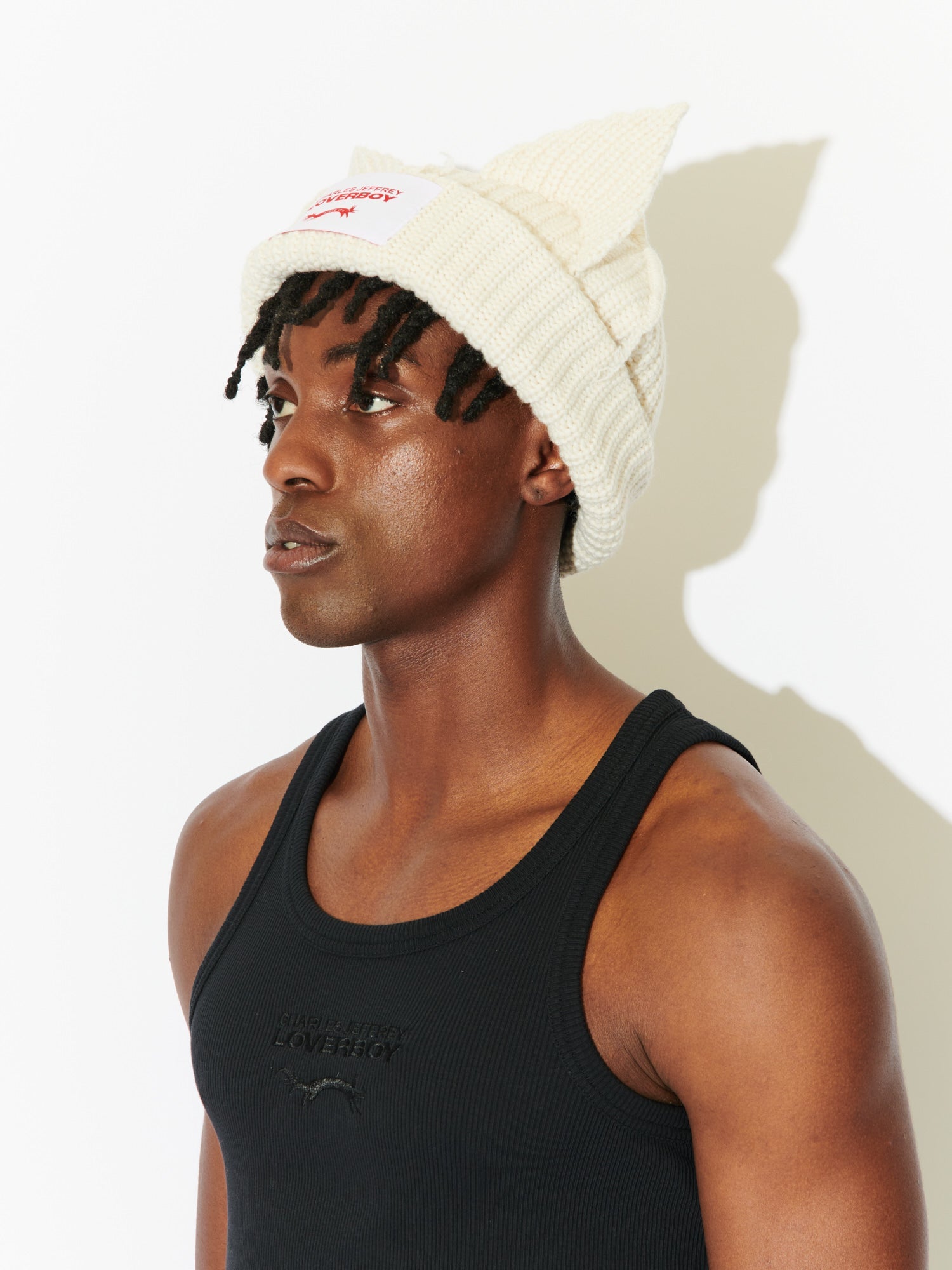 CHUNKY EARS BEANIE IN ECRU - Image 4