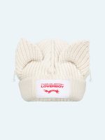 CHUNKY EARS BEANIE IN ECRU