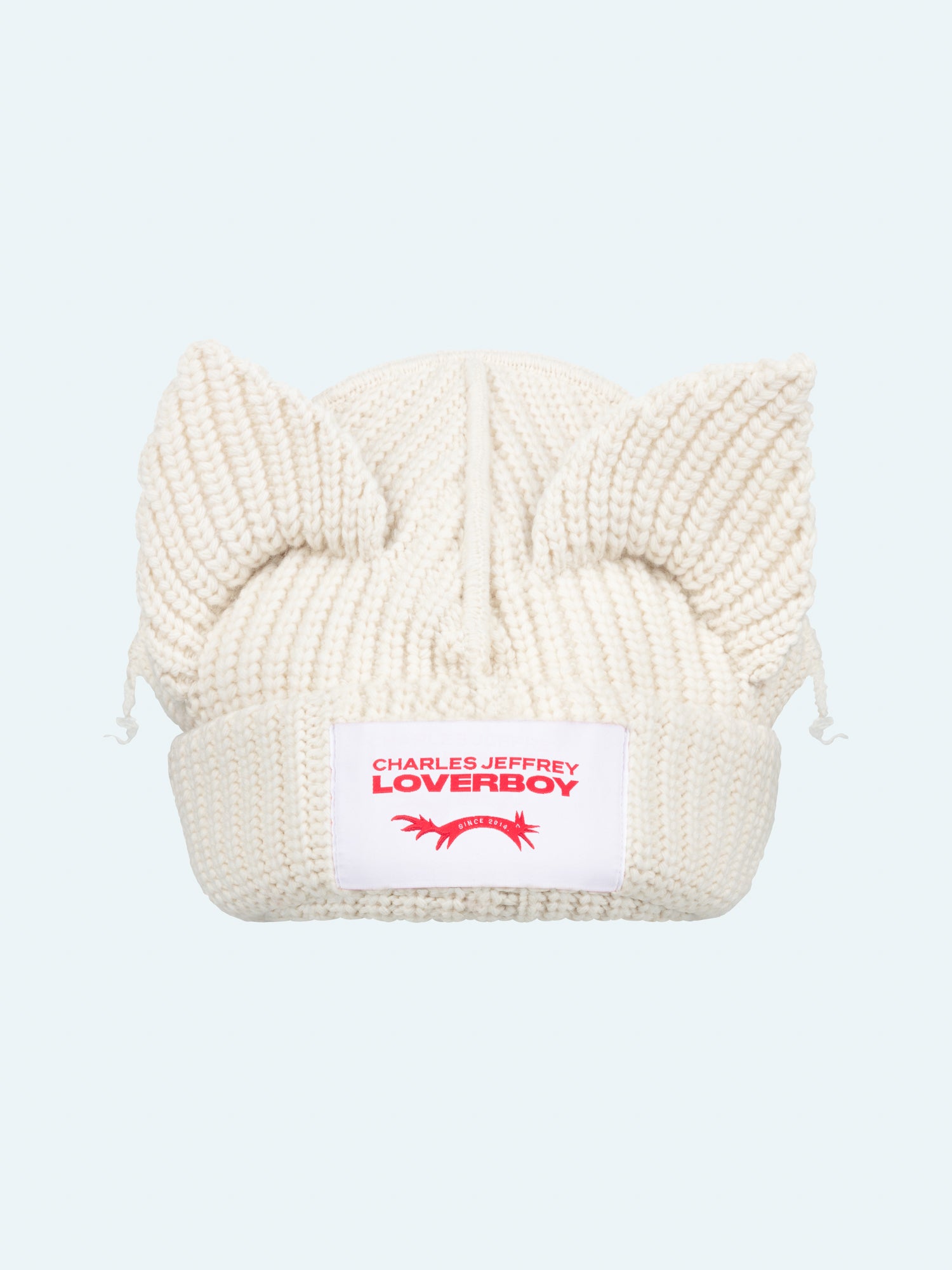 CHUNKY EARS BEANIE IN ECRU
