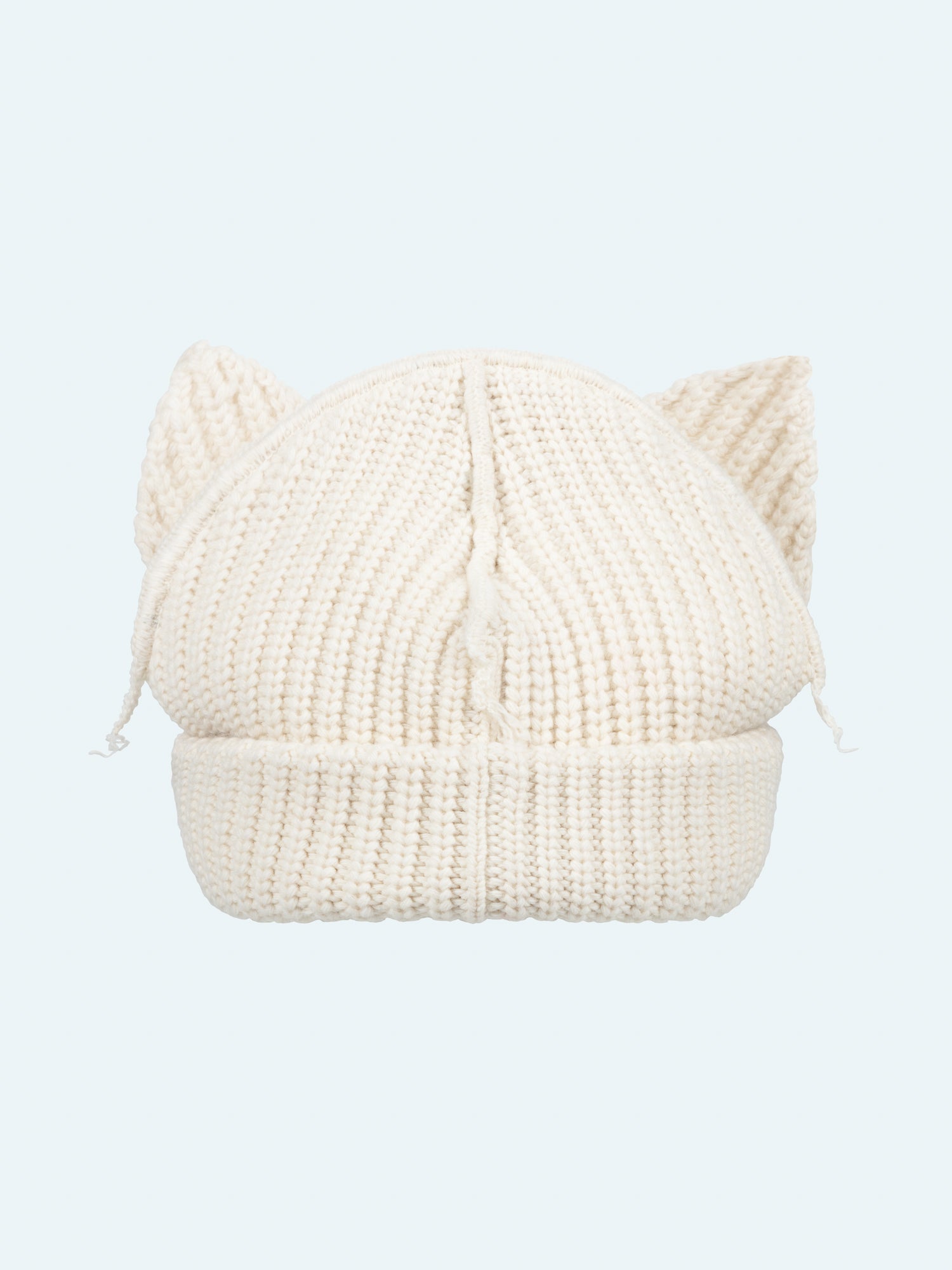 CHUNKY EARS BEANIE IN ECRU - Image 2