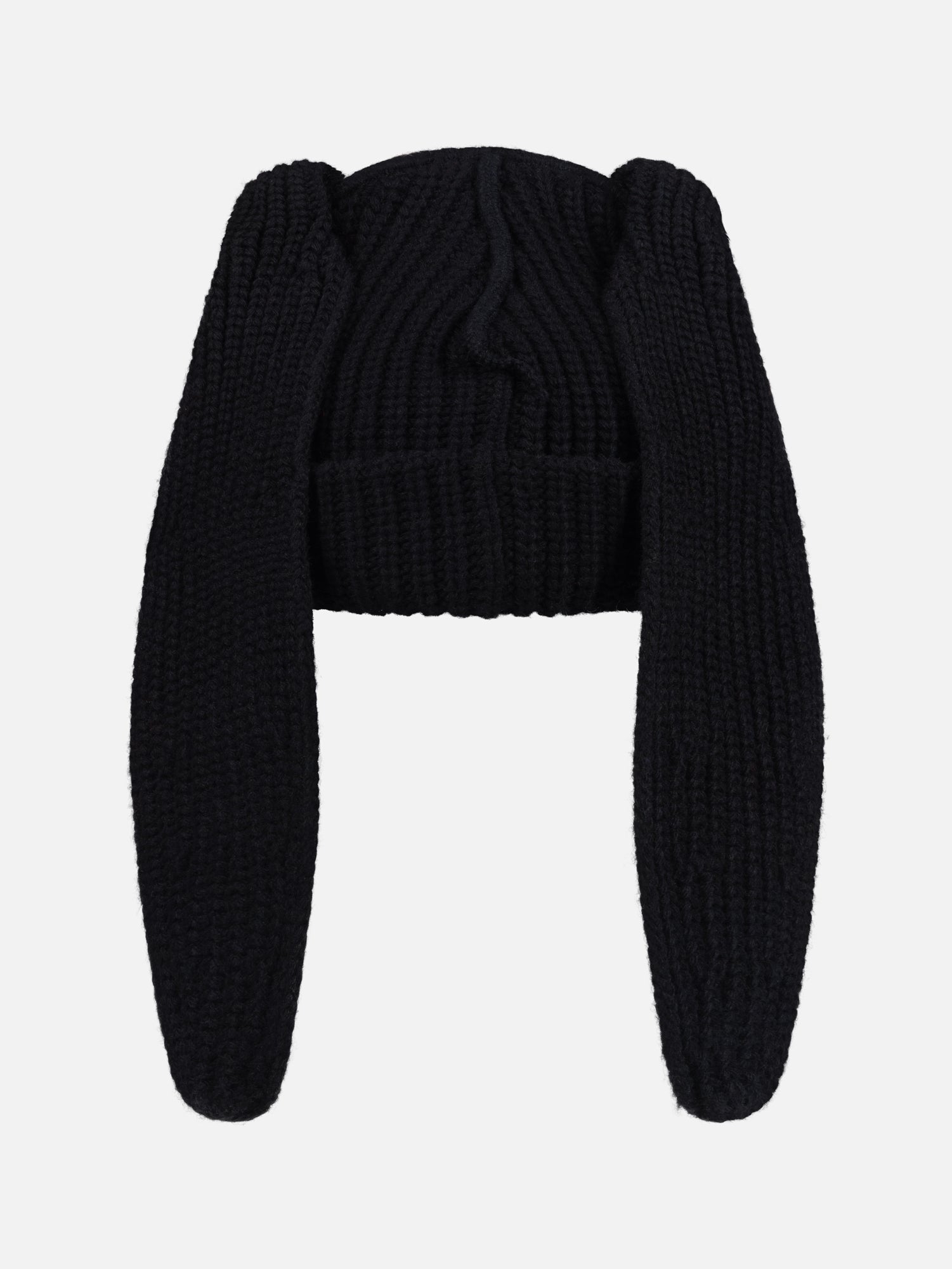 ALPACA CHUNKY RABBIT BEANIE IN BROWN - Image 42