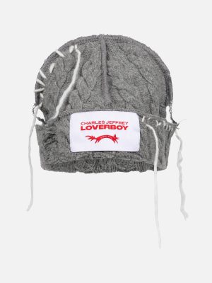 LOVERBOY CABLE BEANIE IN GREY
