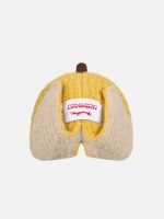 MOHAIR CHUNKY BANANA BEANIE IN YELLOW ECRU