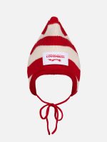 SPIKE BONNET IN RED ECRU