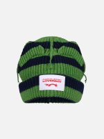 SUPERSIZED CHUNKY EARS BEANIE IN GREEN NAVY