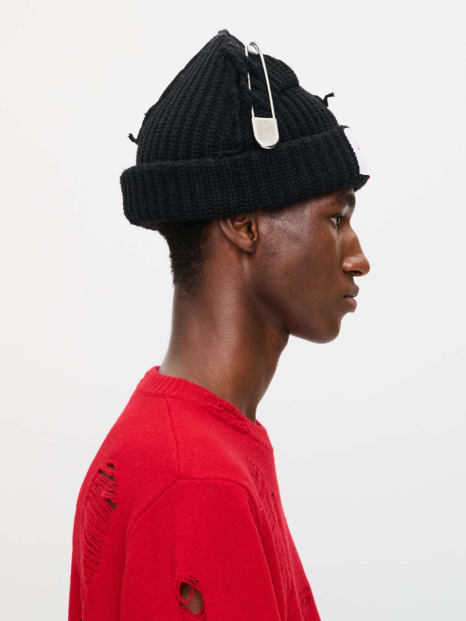 CHUNKY PUNK EARS BEANIE EXCLUSIVE IN BLACK - Image 4
