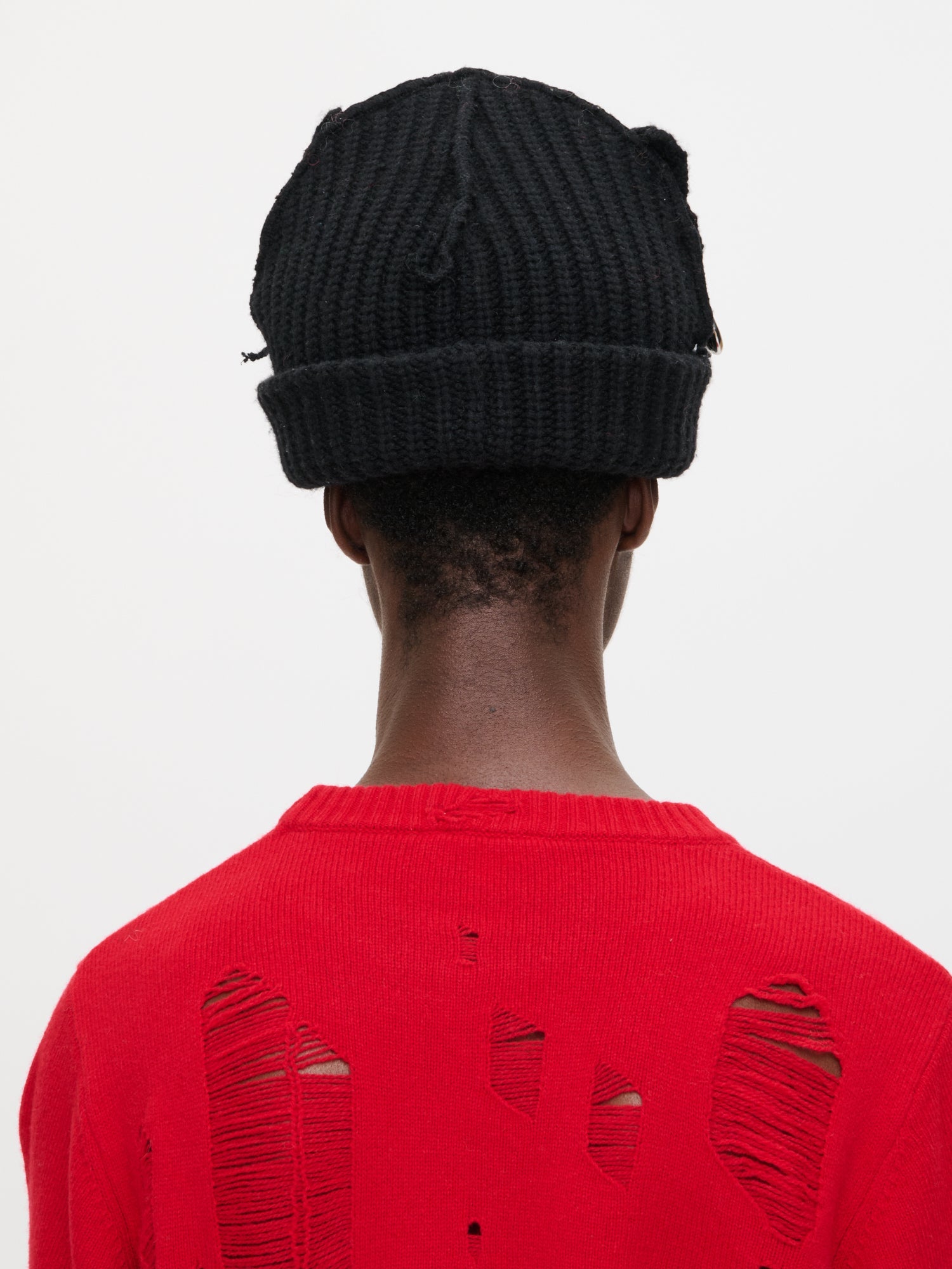 CHUNKY PUNK EARS BEANIE EXCLUSIVE IN BLACK - Image 5