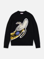GRAPHIC JUMPER IN BLACK YELLOW