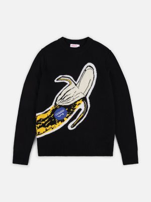 GRAPHIC JUMPER IN BLACK YELLOW