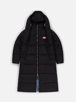 LONG BUNNY PUFFER JACKET IN BLACK