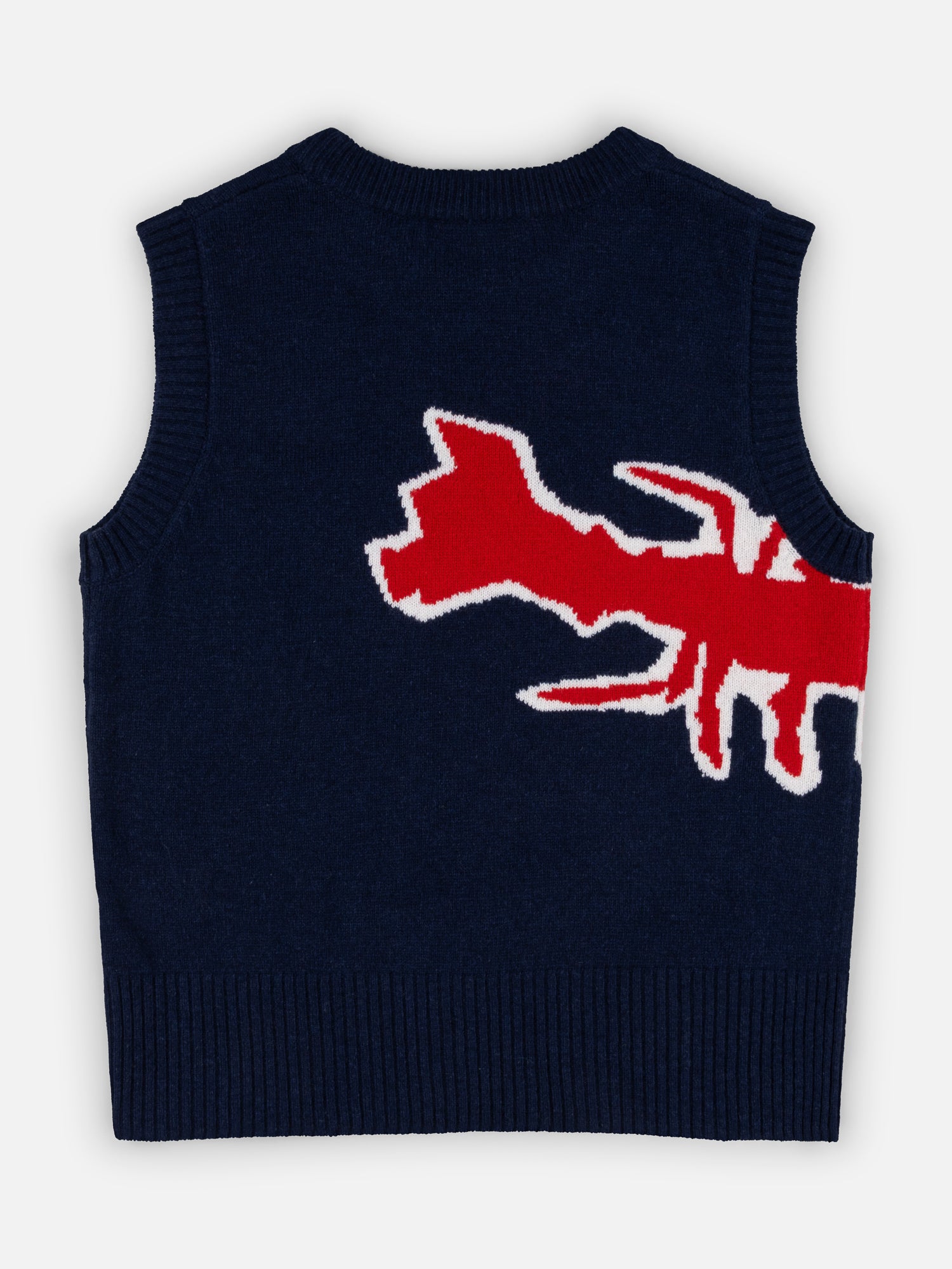 GRAPHIC VEST IN NAVY RED - Image 2