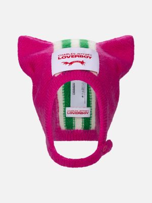 EARS BONNET IN PINK GREEN WHITE